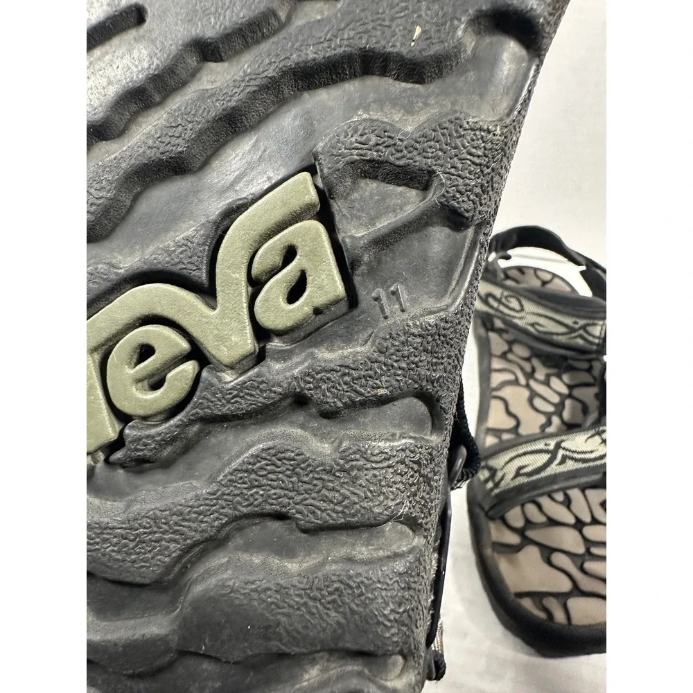 Teva Mens Hurricane XLT2 Sandals Black Olive Green Strappy Hiking Size 11